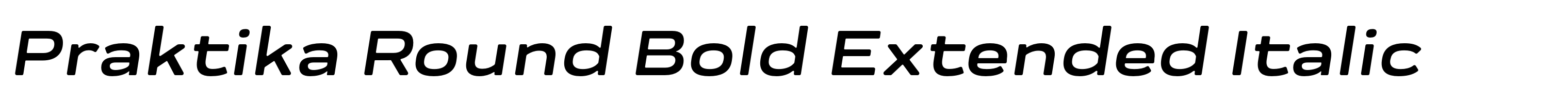 Praktika Round Bold Extended Italic